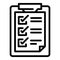 Benchmark clipboard icon outline vector. Time unit