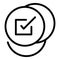 Benchmark icon outline vector. Time unit