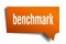 Benchmark orange 3d speech bubble