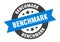 benchmark sign. benchmark round ribbon sticker. benchmark
