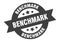 benchmark sign. benchmark round ribbon sticker. benchmark