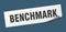 benchmark sticker. benchmark square sign. benchmark