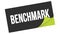 BENCHMARK text on black green sticker stamp