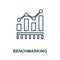Benchmarking outline icon. Thin line concept element from business management icons collection. Creative Benchmarking icon for