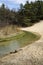 bend of the Sztola river in Bukowno, Poland