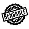 Bendable rubber stamp