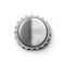 Bended metal soda or beer cap isolated. 3d rendering