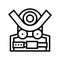 bending machine line icon vector illustration