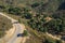 Bending Road Along California Hillside