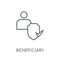 Beneficiary linear icon. Modern outline Beneficiary logo concept