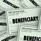 Beneficiary Word Checks Insurance Heir Recipient Money Inheritance