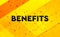 Benefits abstract digital banner yellow background