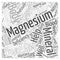 Benefits of magnesium word cloud concept