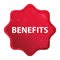 Benefits misty rose red starburst sticker button