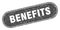 benefits sign. benefits grunge stamp.