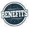 Benefits sign or stamp