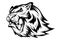Bengal Tiger sports mascot logo. Tiger mascot. Angry tiger face.