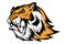 Bengal Tiger sports mascot logo. Tiger mascot. Angry tiger face.