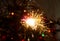 Bengali fire. Festive firework salute burst. Festive new year background