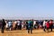 Bengaluru India February 20, 2019 Eager and excited crowd looking at an air show
