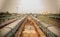 Bengaluru, INDIA - June 03,2019 :Aerial view of busy people in construction work of railway track at bangalore railway station