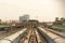 Bengaluru, INDIA - June 03,2019 :Aerial view of under construction railway terminal at bangalore railway station sorrounded by