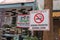 Bengaluru, India June 27,2019 : Smoking Prohibited School zone bill board infront of the School Building
