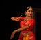 Bengaluru, INDIA â€“ October 30,2019: A young bharatnatyam dancer performs during `Sthreeratnaâ€™