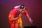 Bengaluru, INDIA â€“ October 30,2019: A young bharatnatyam dancer performs during `Sthreeratnaâ€™