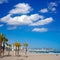 Benidorm Alicante beach palm trees and Mediterranean