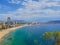 Benidorm Beach and emblematic buildings