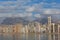 Benidorm high rise apartment buildings on seafront Costa Blanca