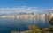 Benidorm seafront on Levante Playa Spanish Costa Blanca with sea and apartment buildings