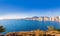 Benidorm skyline Levante beach in blue sea