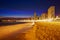 Benidorm skyline at sunset beach in Alicante