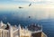 Benidorm Spain, December 25, 2019: Beautiful view to Mediterranean Balcony, Benidorm island and Mediterranean sea in