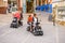 Benidorm, Spain - January 29, 2018: Womans using hired mobility scooters in the street of Benidorm, Spain