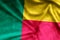 Benin colorful waving and closeup flag illustration