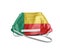 Benin flag on anti pollution mask medical protection