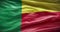 Benin flag background. National flag of country waving