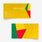 Benin Flag Business Card, standard size 90x50 mm business card template