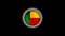 Benin flag button 1080p