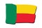 Benin Flag with colored hand drawn lines in Vector Format