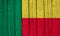 Benin Flag Over Wood Planks