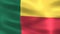 Benin flag - realistic waving fabric flag