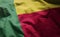 Benin Flag Rumpled Close Up