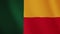 Benin flag waving animation. Full Screen. Symbol of the country.