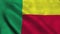 Benin flag waving in the wind. National flag Republic of Benin