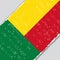 Benin grunge flag. Vector illustration.