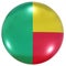 Benin national flag button